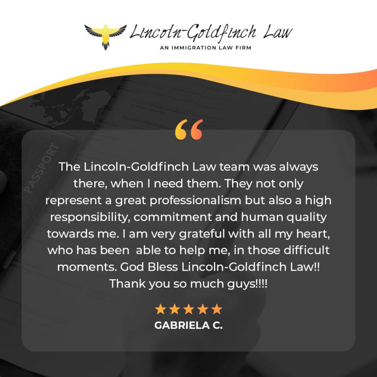 lincoln goldfinch law client testimonial from gabriela c 768x768